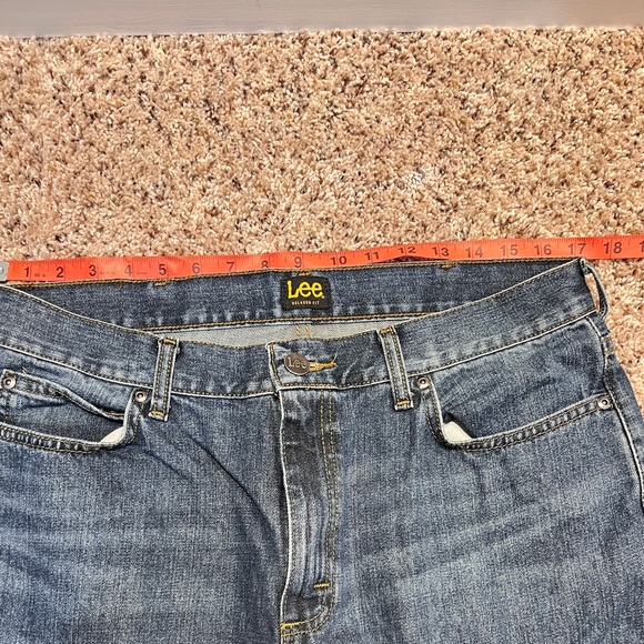 Mens Lee Relaxed Bootcut Blue Denim Jeans 34 x 34 Medium Wash - Picture 7 of 7